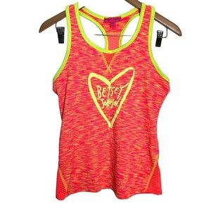 Betsey Johnson Tank Girls XL 14 Sleeveless Shirt Gym Workout Athleisure Yoga Top